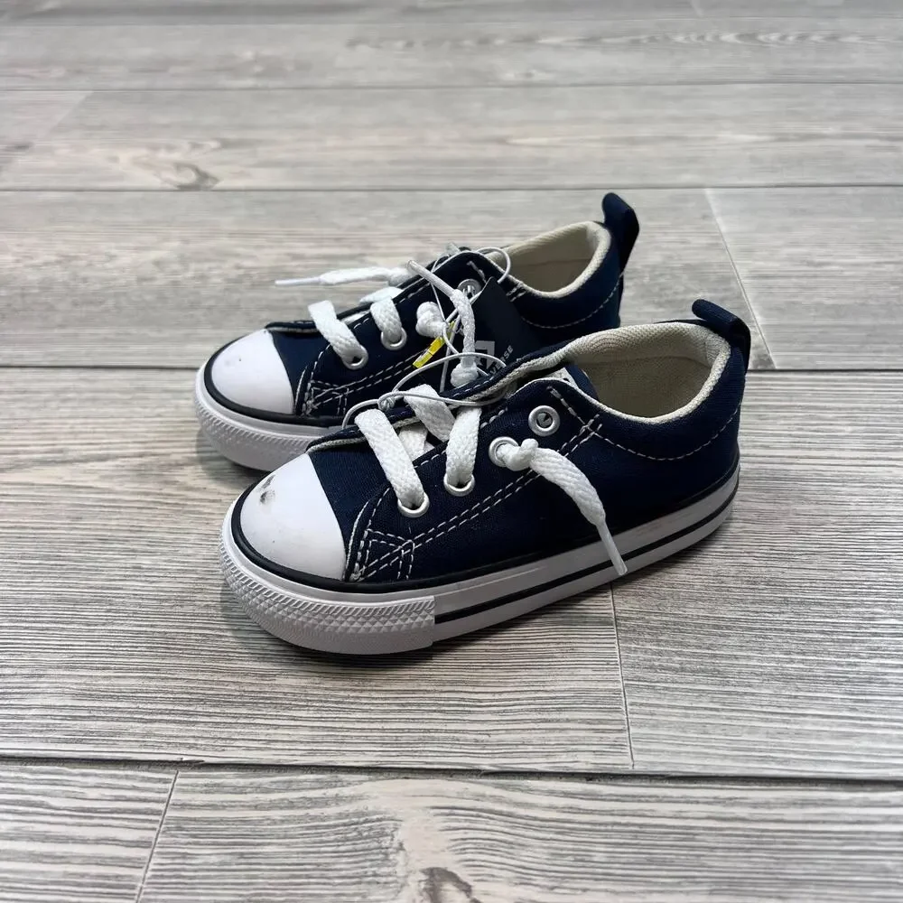 Converse Toddler Street Ox Low Top Sneakers Navy Blue 6 NWT